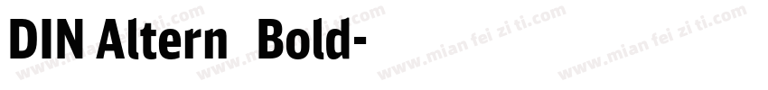 DIN Altern   Bold字体转换